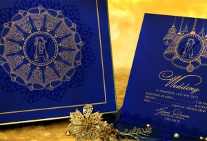 BLUE-BELL Wedding card designer invitation card by VWI New Delhi