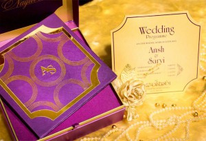 DIVINE-PURPLE Wedding card designer invitation card by VWI New Delhi