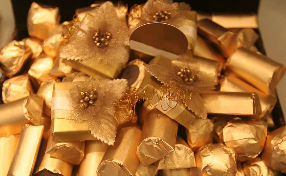 Golden Foiled Chocolates