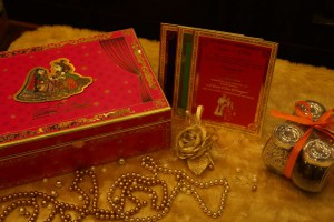 mughal theme designer pink golden cards