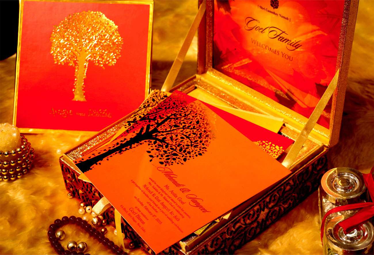 GOLDLASER Wedding card designer invitation card by VWI New Delhi