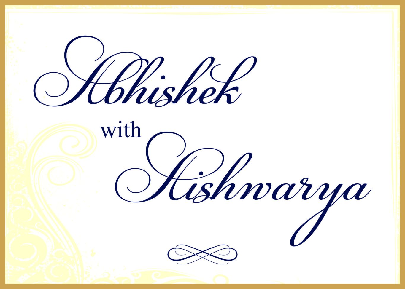 Abhishek and Aishwarya
