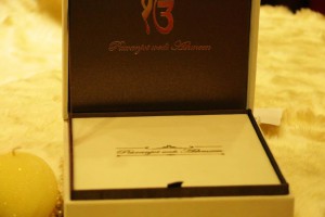 luxury gold suede invitation box img-3